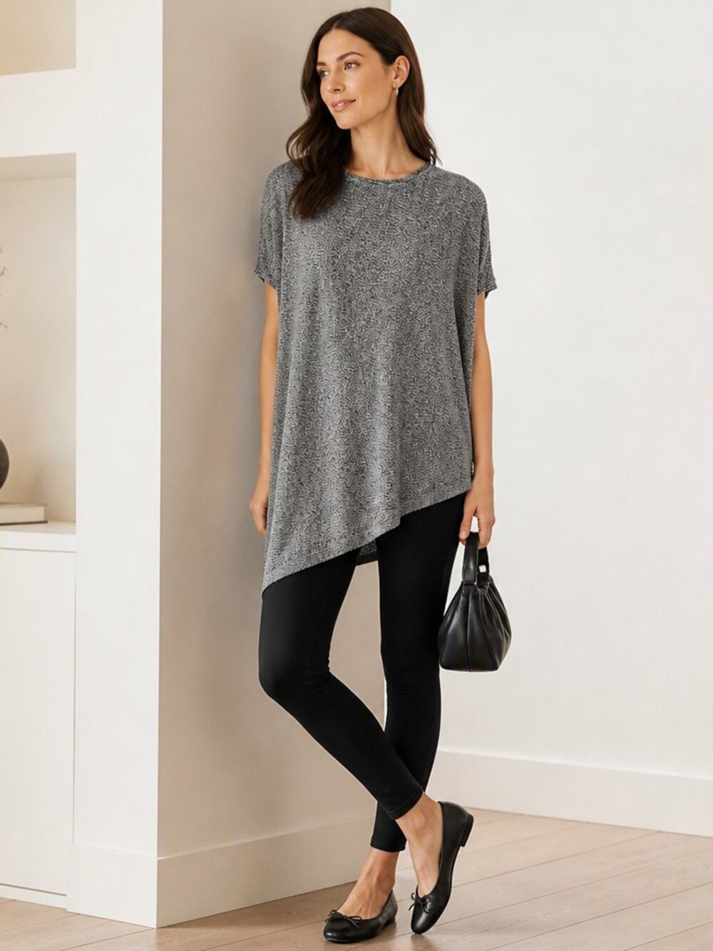 Eileen Fisher Hemp Asymmetrical Woven Tunic